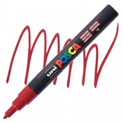 ΜΑΡΚΑΔΟΡΟΣ POSCA PC-3M ΣΚΟΥΡΟ ΚΟΚΚΙΝΟ
